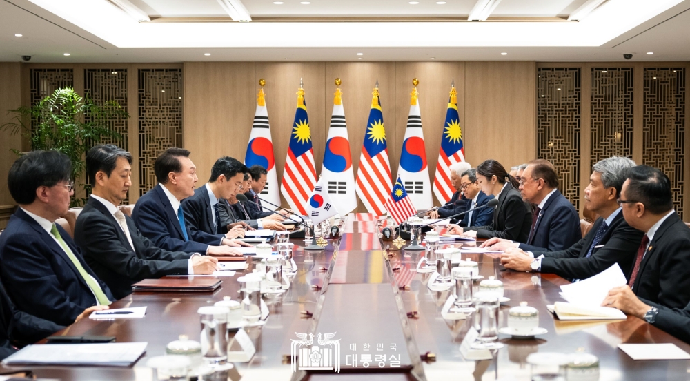 윤석열 대통령, 말레이시아 총리 공식 방한 계기 정상회담 개최(11.25)